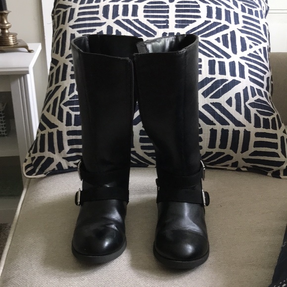 Black Riding Style Boots - Picture 3 of 4